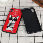 Wholesale iPhone Xr 6.1in Design Tempered Glass Hybrid Case (Color Dog)
